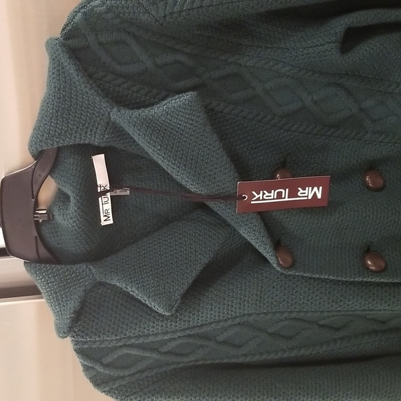 💕MR TURK by TRINA TURK💕 Cable Knit Double Breasted Cardigan Merino Wool XS NWT - Picture 3 of 10